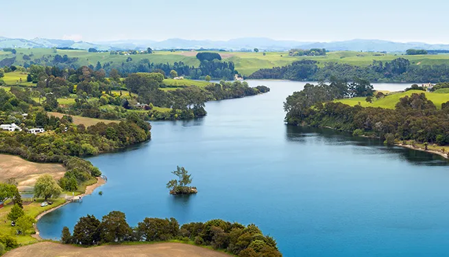Waikato river Hamilton New Zealand